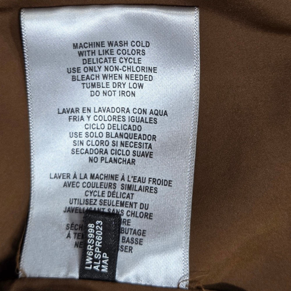 Levis Brown Faux Suede Fringe Western Jacket Womens Medium LW6RS998 New - Picture 5 of 8